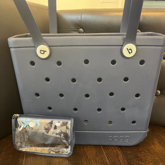 Bogg Bag Original Navy Tote with Clear Insert Minor Scuffs - Picture 1 of 6